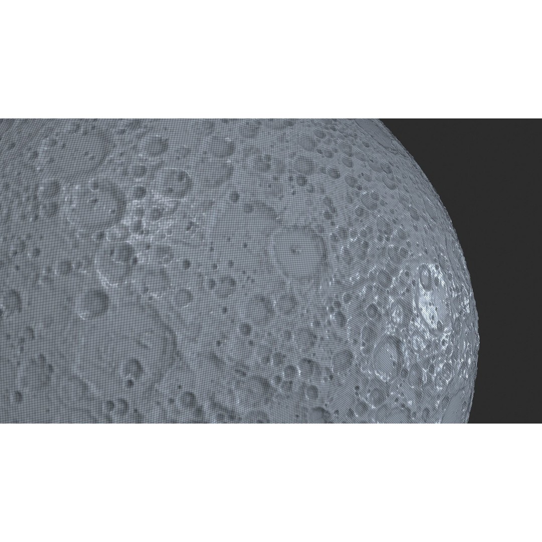Moon 3D Model – Highly Detailed PBR Asset for Close-Up Renders
