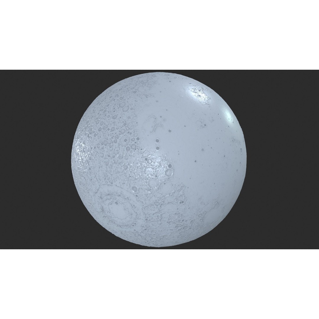 Moon 3D Model – Highly Detailed PBR Asset for Close-Up Renders - View 21