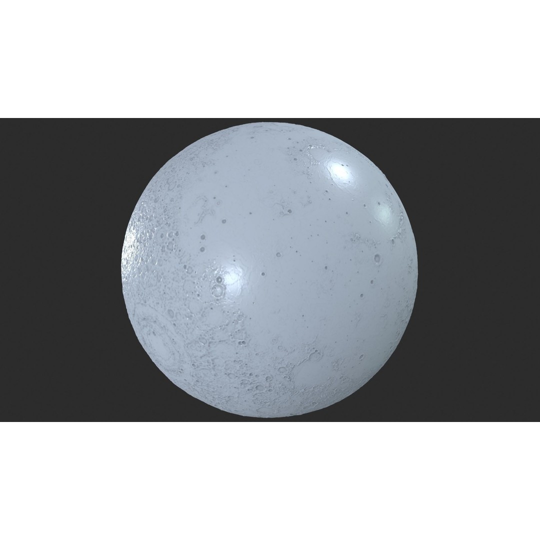 Moon 3D Model – Highly Detailed PBR Asset for Close-Up Renders - View 22