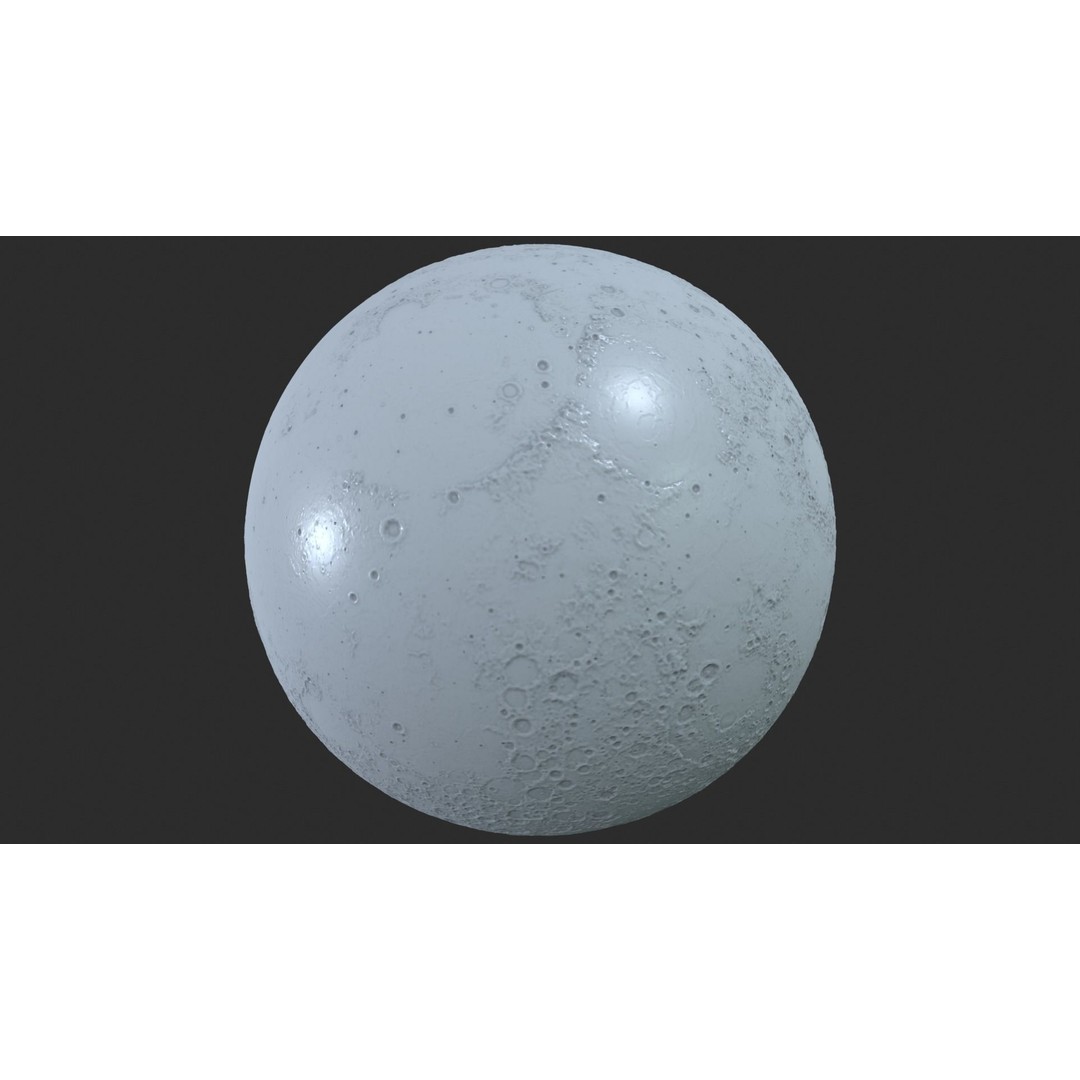 Moon 3D Model – Highly Detailed PBR Asset for Close-Up Renders - View 24