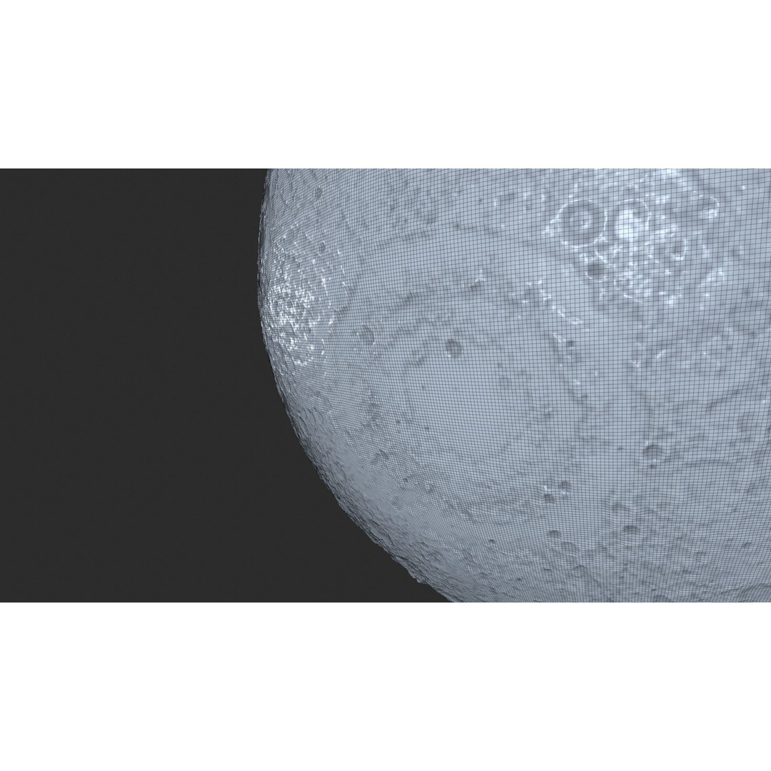 Moon 3D Model – Highly Detailed PBR Asset for Close-Up Renders - View 32