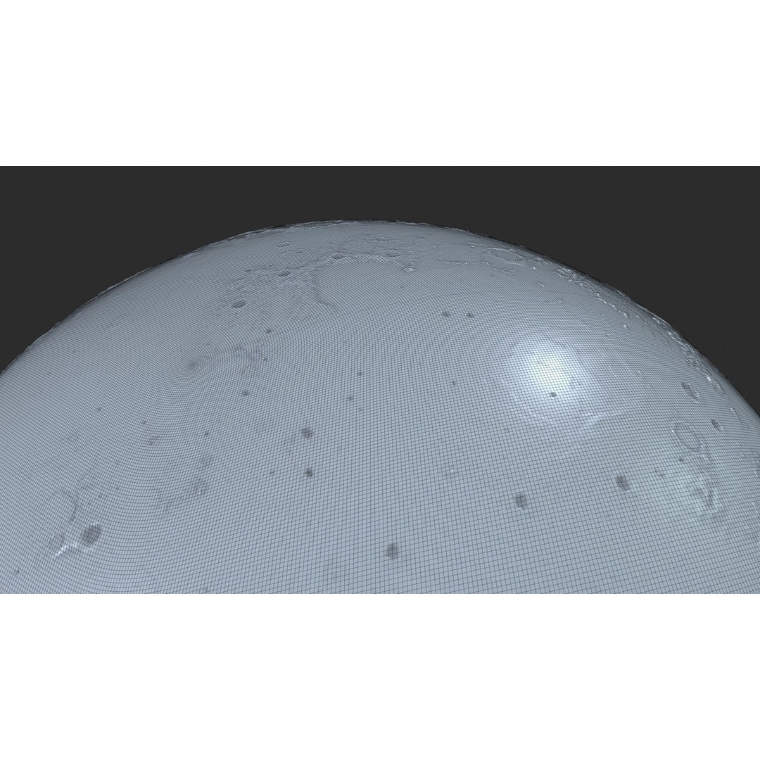 Moon 3D Model – Highly Detailed PBR Asset for Close-Up Renders - View 33