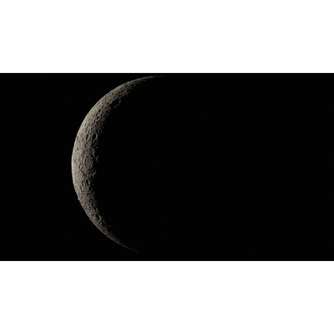 Moon 3D Model – Highly Detailed PBR Asset for Close-Up Renders - View 4