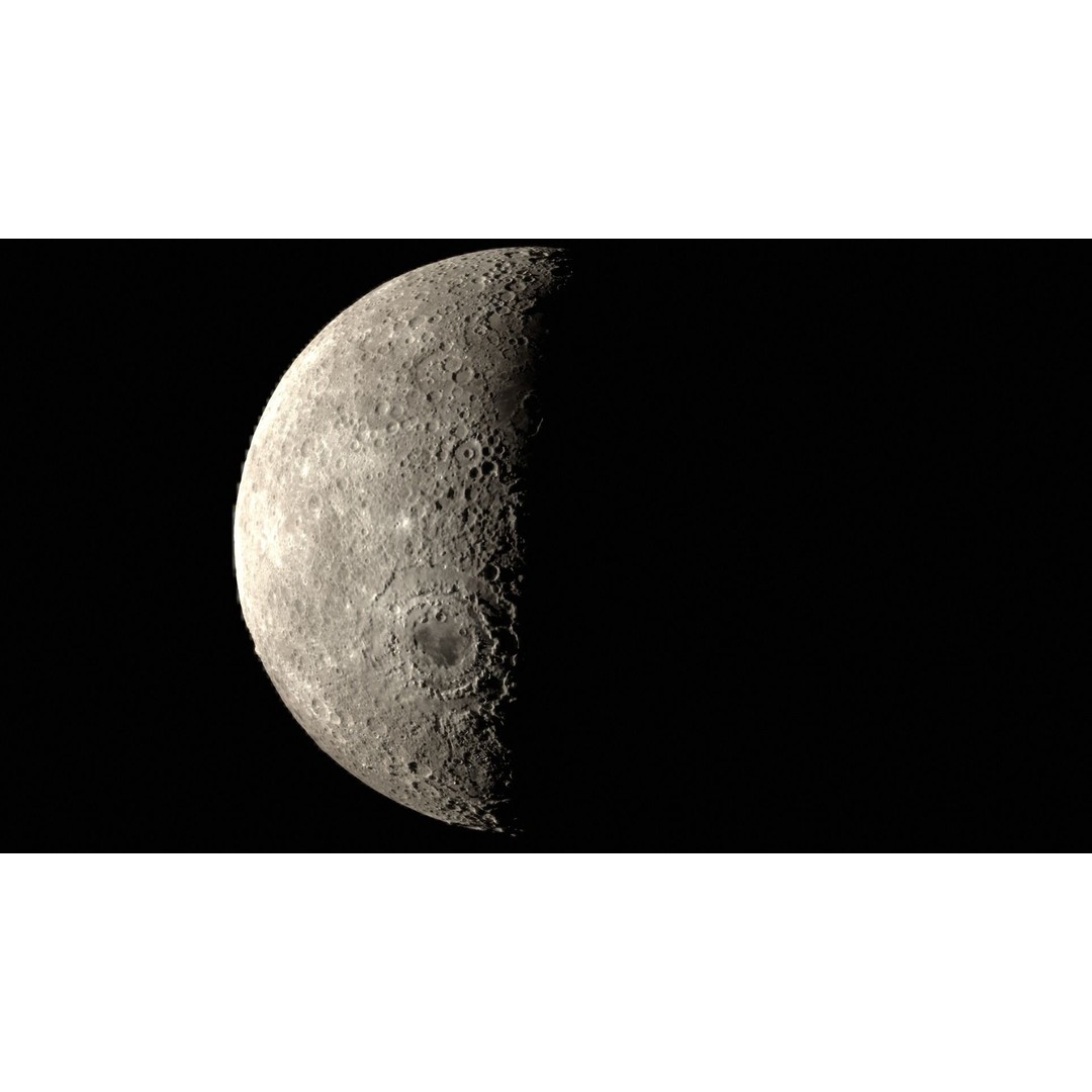 Moon 3D Model – Highly Detailed PBR Asset for Close-Up Renders - View 6