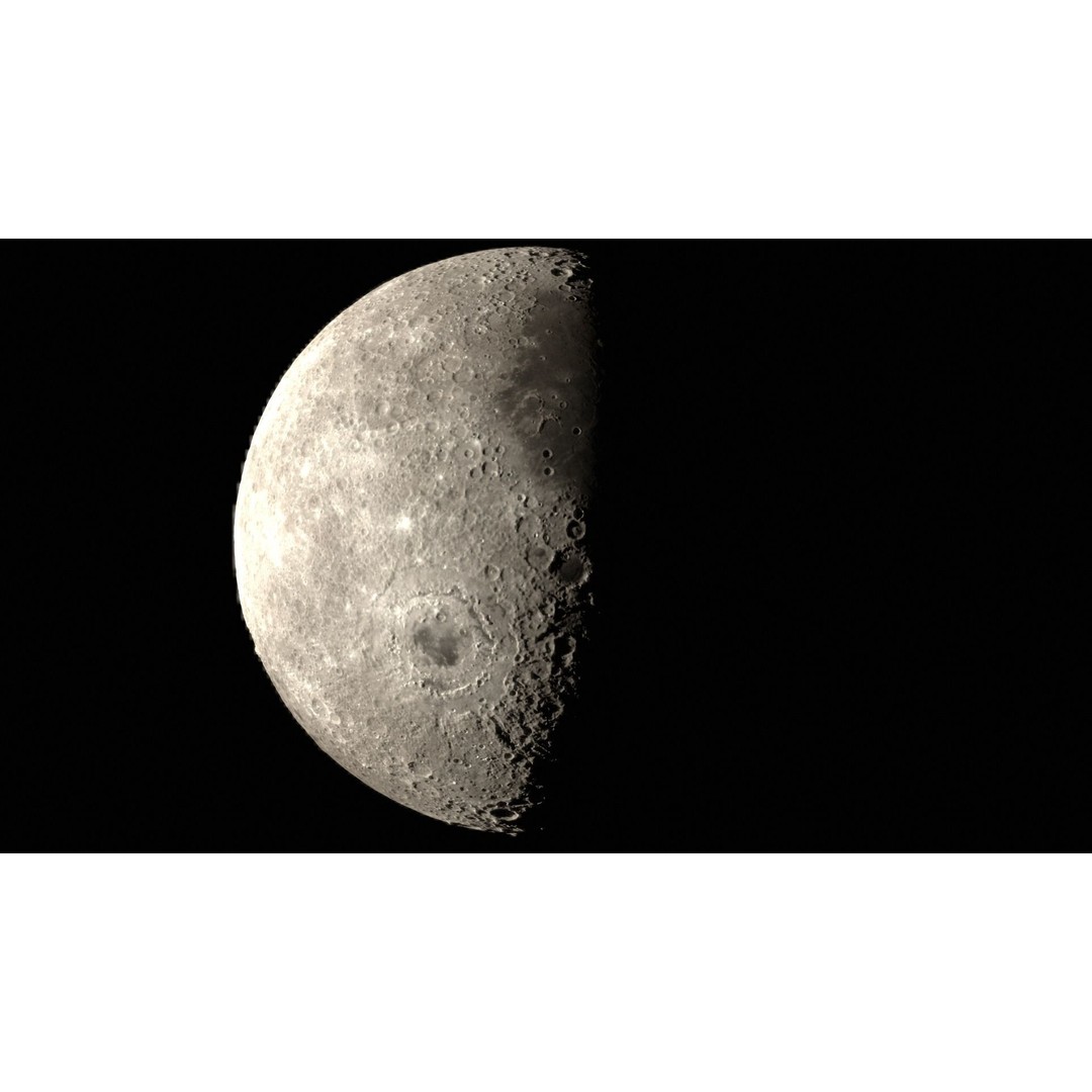 Moon 3D Model – Highly Detailed PBR Asset for Close-Up Renders - View 7
