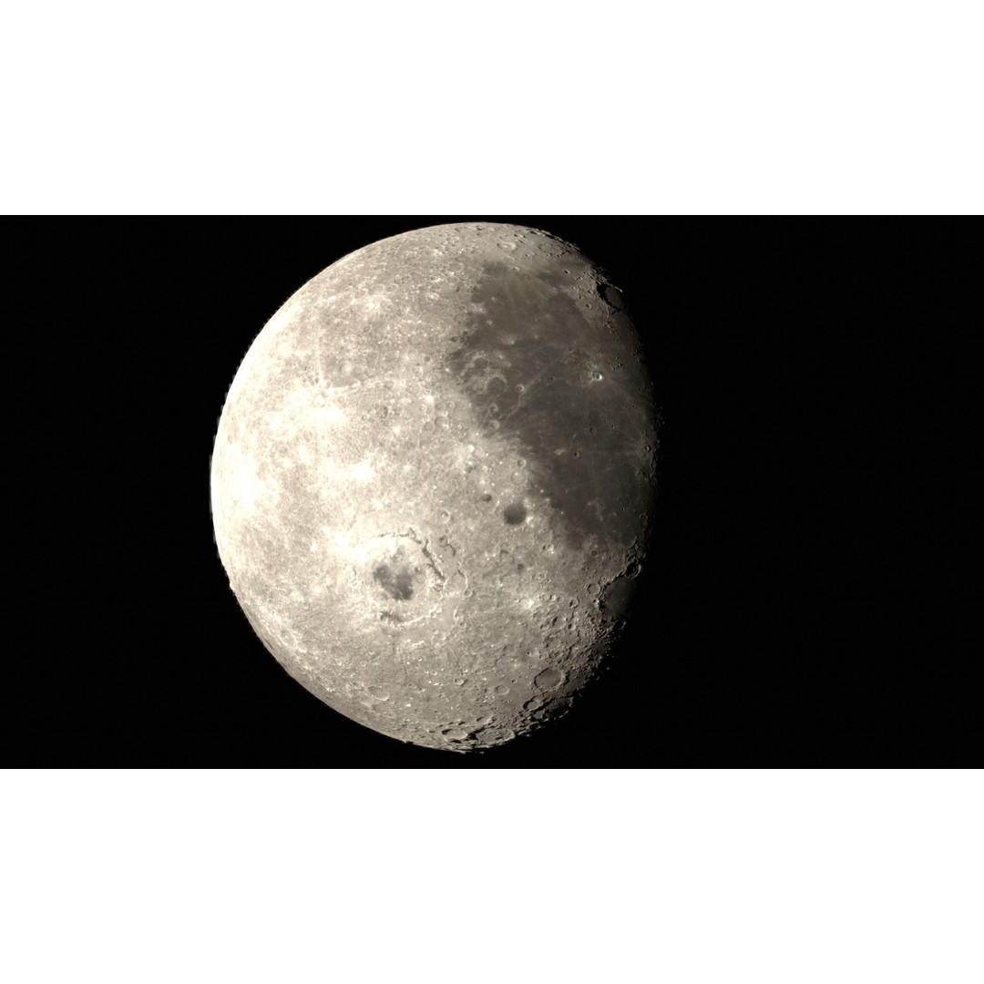 Moon 3D Model – Highly Detailed PBR Asset for Close-Up Renders - View 9