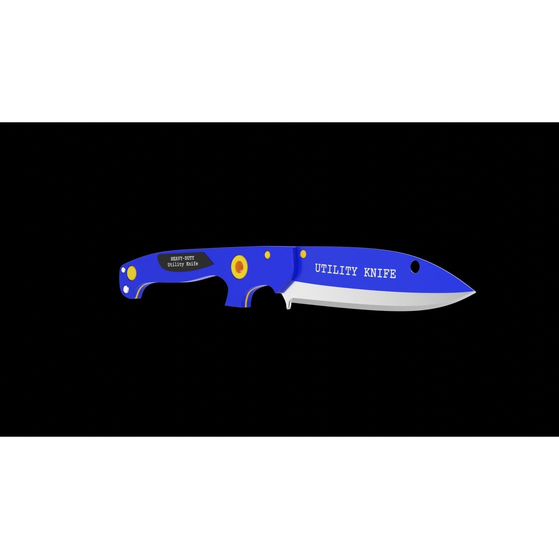 Utility Knife - Game-Ready 3D Model - View 8