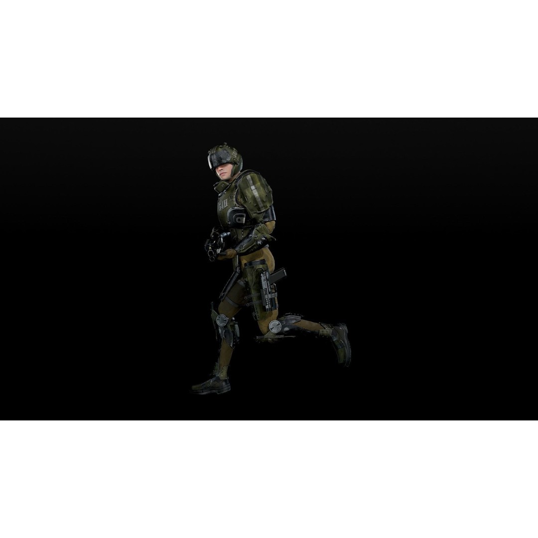 Stormtrooper 3D Model – Low Poly Character for Games, FBX - View 11