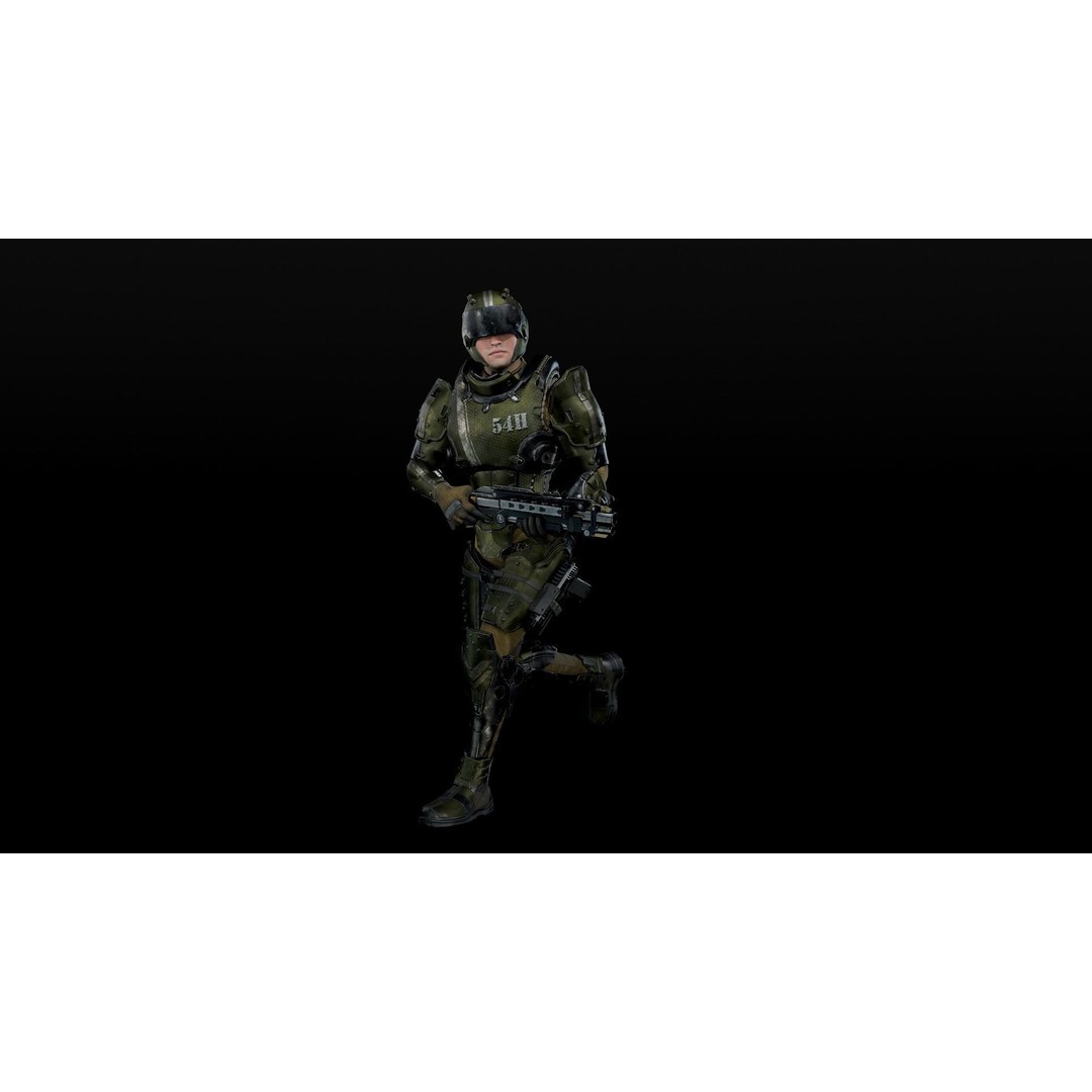 Stormtrooper 3D Model – Low Poly Character for Games, FBX - View 12