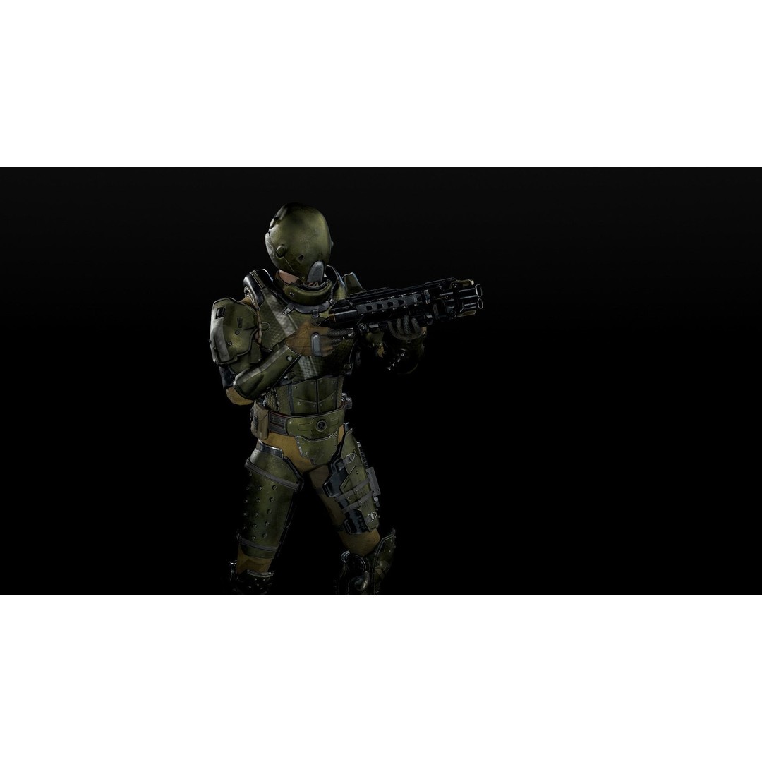 Stormtrooper 3D Model – Low Poly Character for Games, FBX - View 15