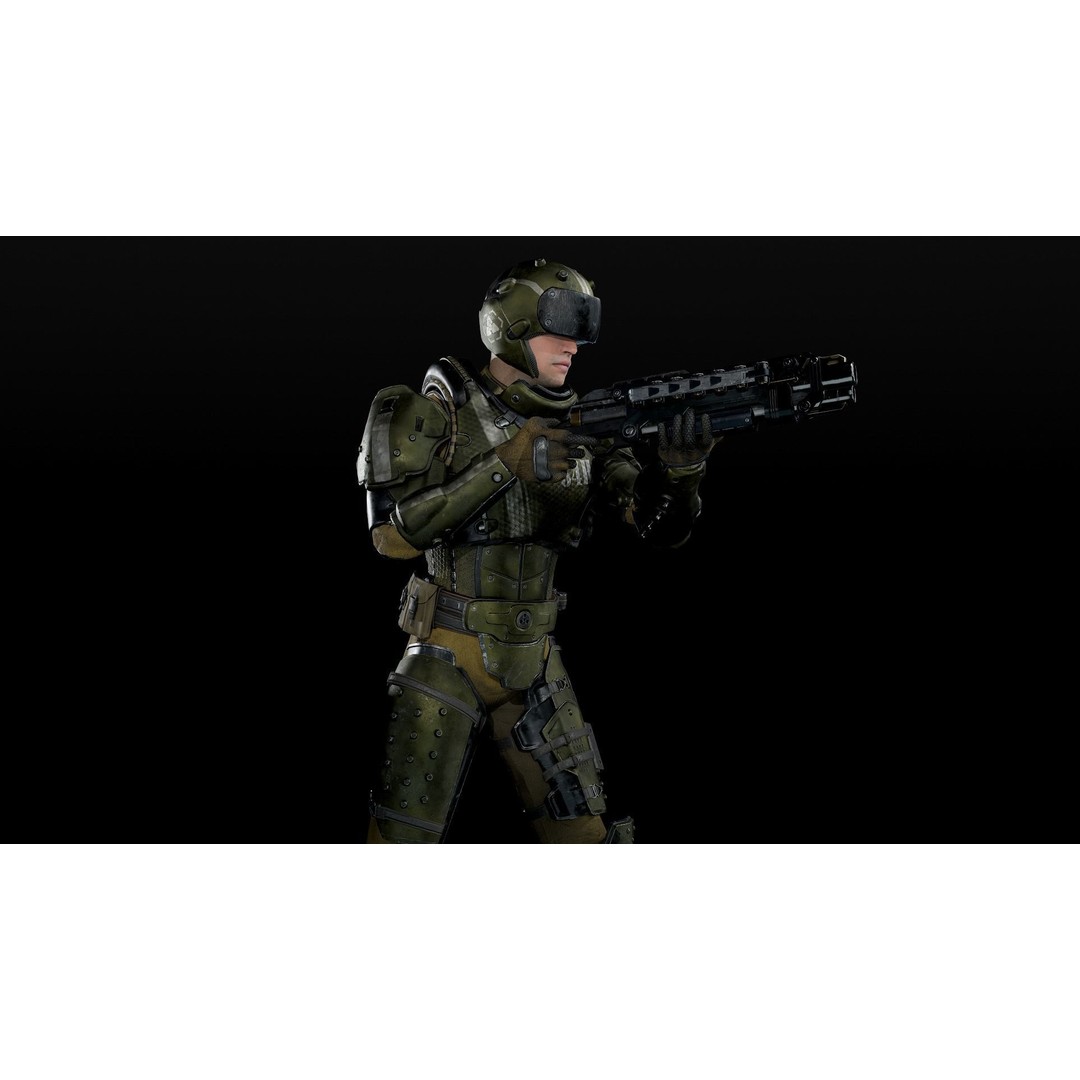 Stormtrooper 3D Model – Low Poly Character for Games, FBX - View 17