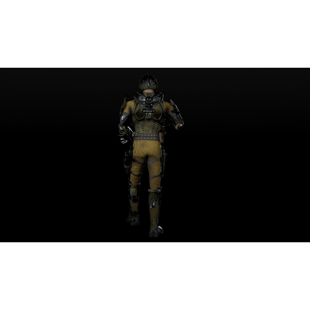 Stormtrooper 3D Model – Low Poly Character for Games, FBX - View 18