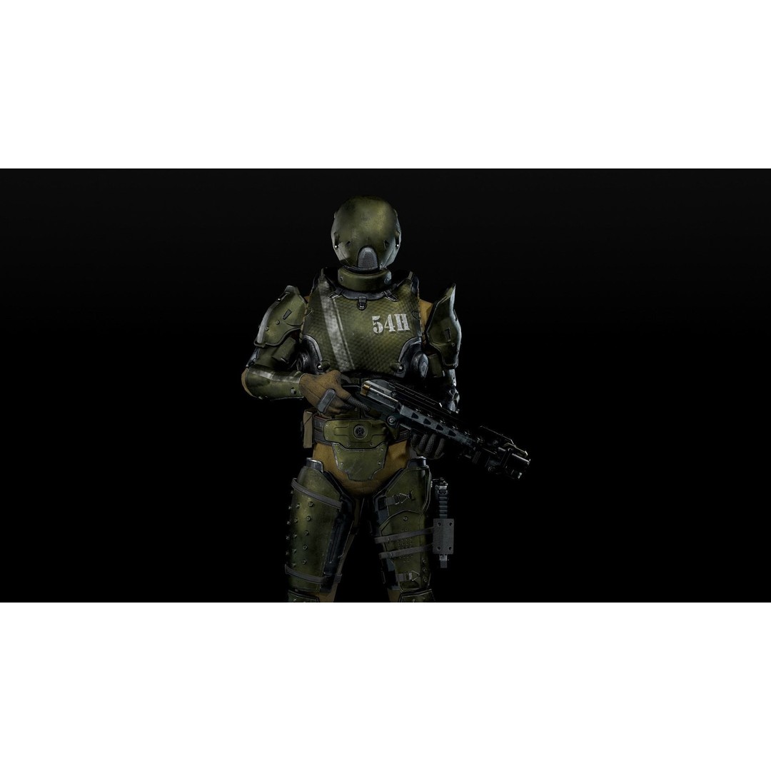 Stormtrooper 3D Model – Low Poly Character for Games, FBX - View 25