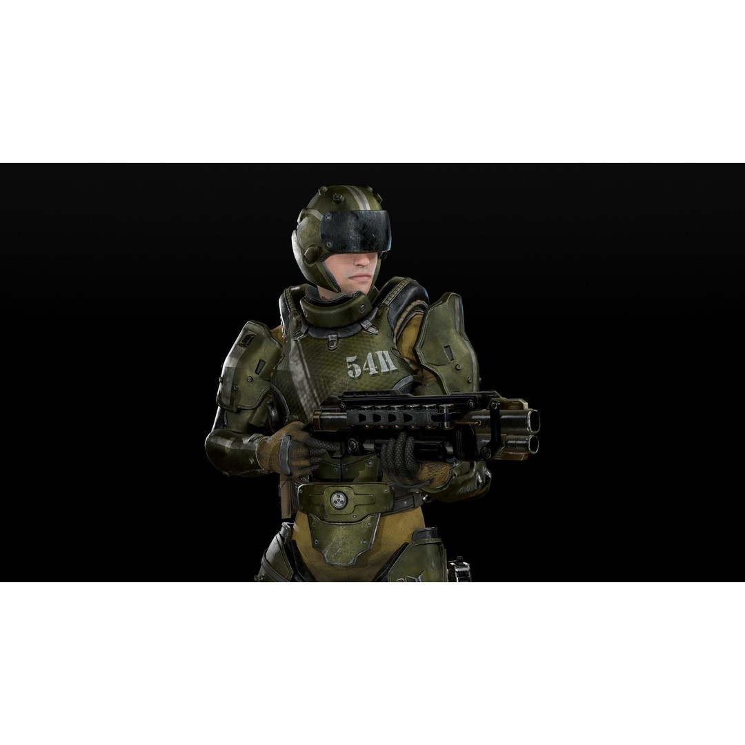 Stormtrooper 3D Model – Low Poly Character for Games, FBX - View 27