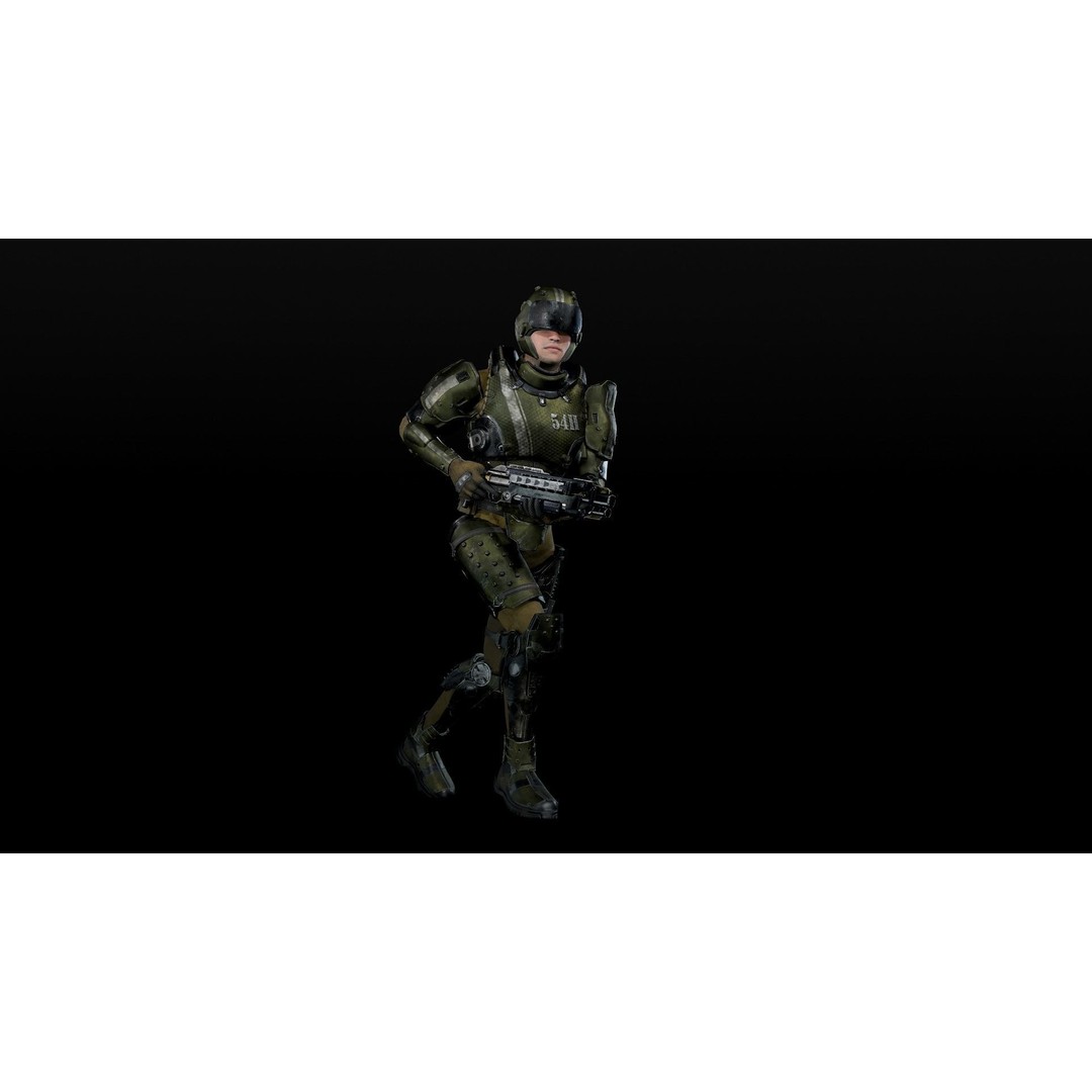 Stormtrooper 3D Model – Low Poly Character for Games, FBX - View 28