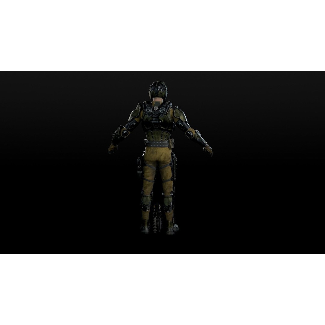 Stormtrooper 3D Model – Low Poly Character for Games, FBX - View 32