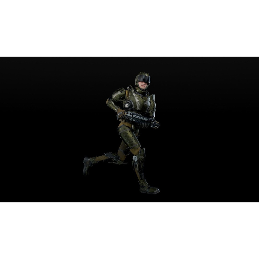 Stormtrooper 3D Model – Low Poly Character for Games, FBX - View 33