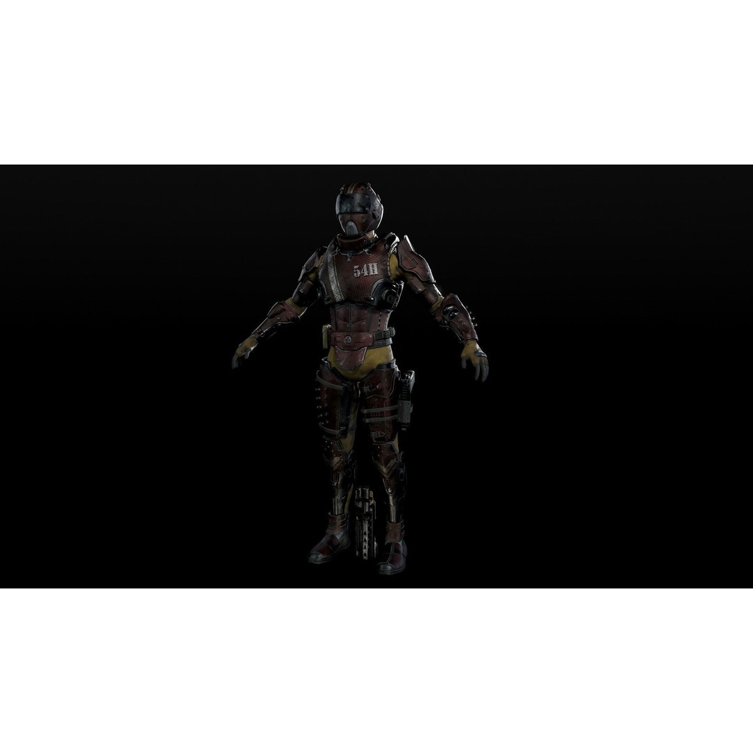 Stormtrooper 3D Model – Low Poly Character for Games, FBX - View 44