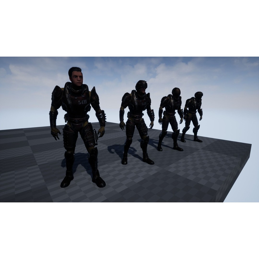 Stormtrooper 3D Model – Low Poly Character for Games, FBX - View 52