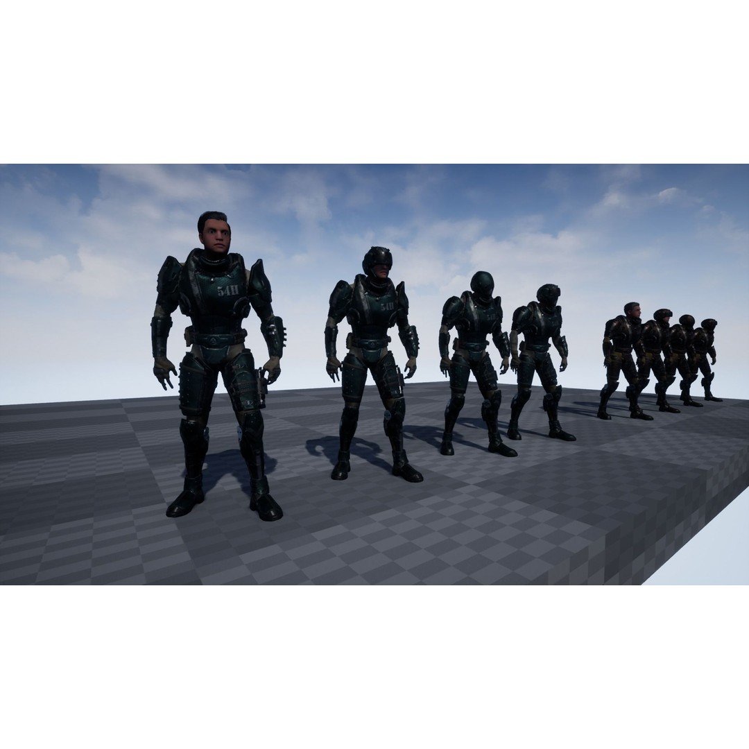 Stormtrooper 3D Model – Low Poly Character for Games, FBX - View 53