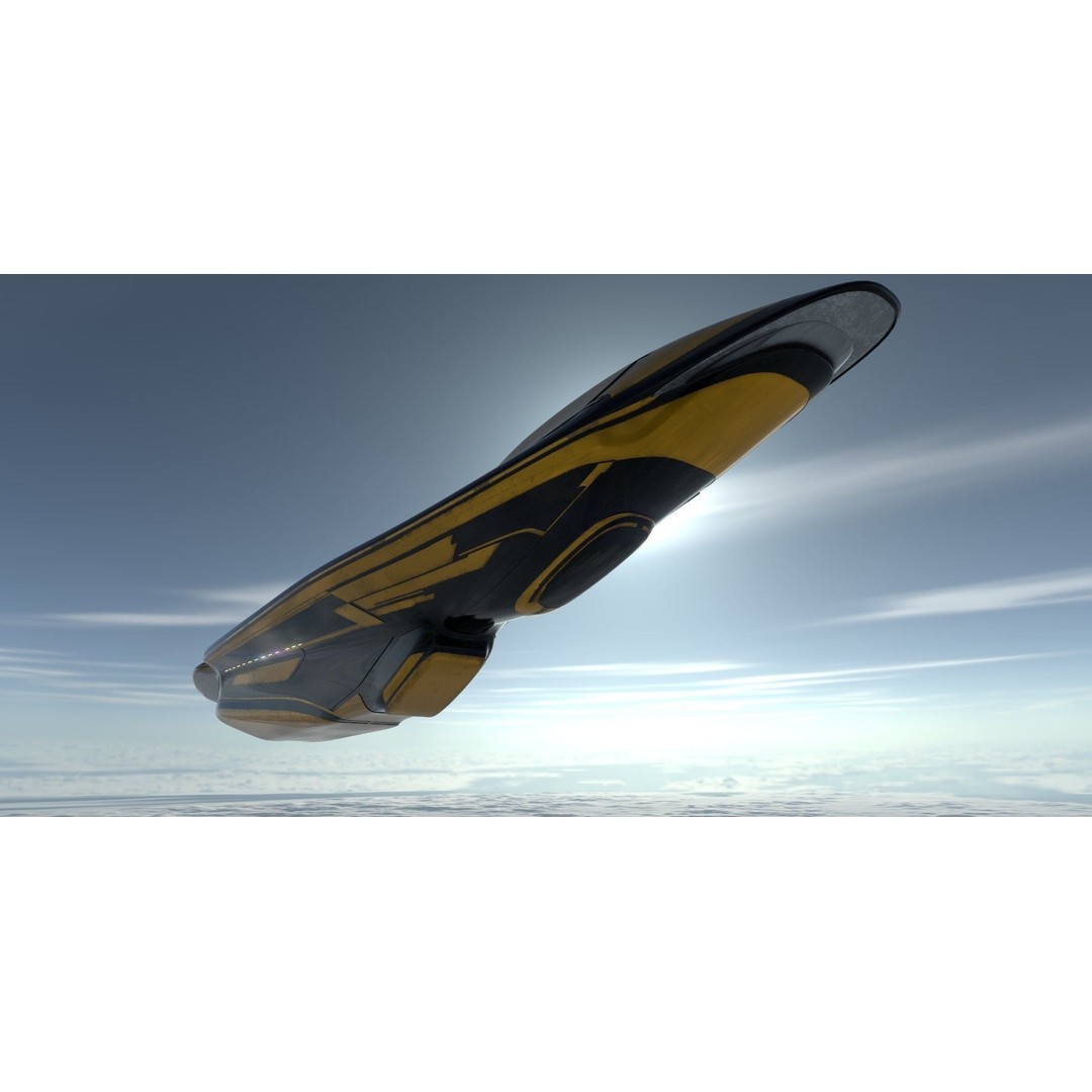Freight Spaceship 3D Model – High Poly Sci-Fi Carrier, Blender, FBX - View 13