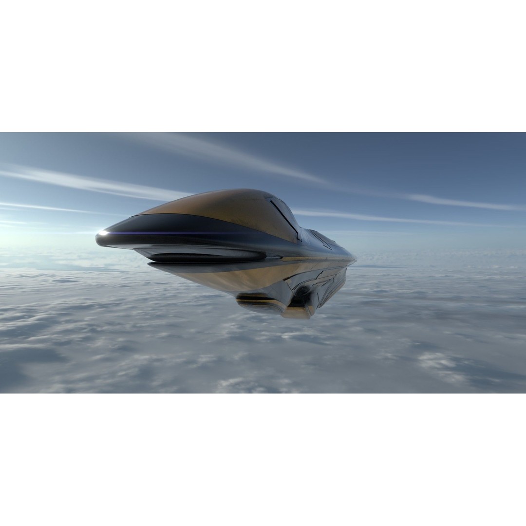 Freight Spaceship 3D Model – High Poly Sci-Fi Carrier, Blender, FBX - View 14