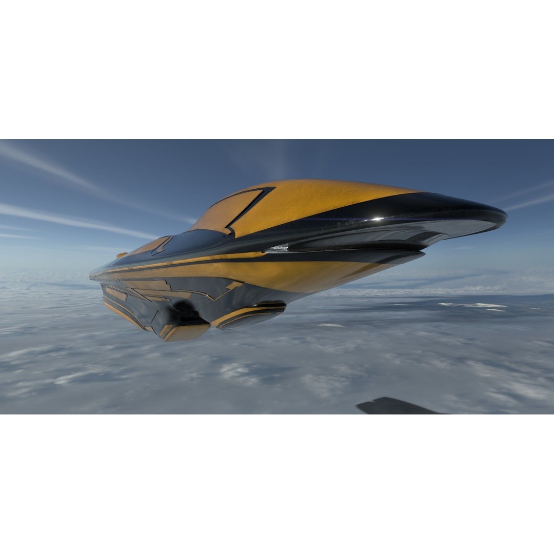 Freight Spaceship 3D Model – High Poly Sci-Fi Carrier, Blender, FBX - View 15