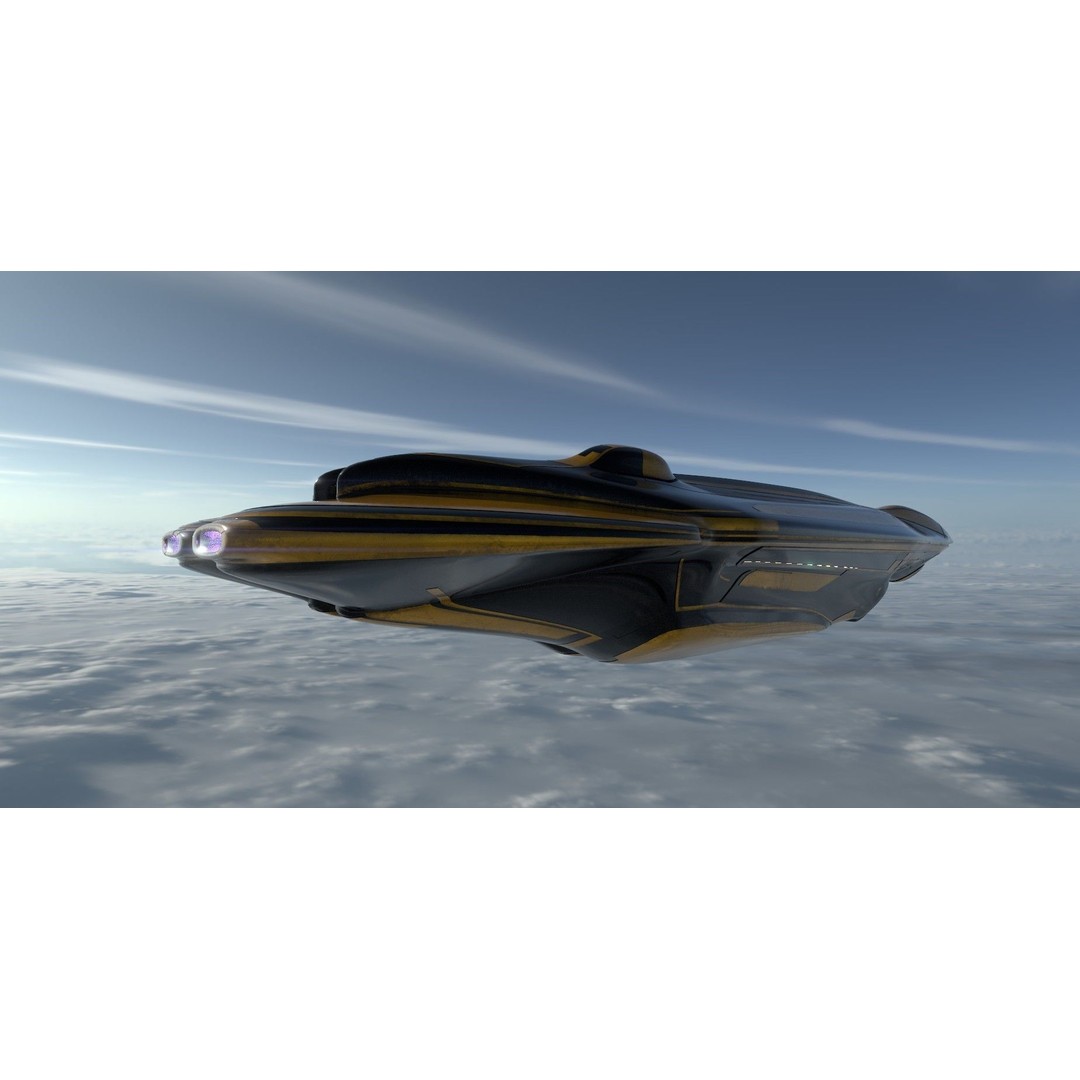 Freight Spaceship 3D Model – High Poly Sci-Fi Carrier, Blender, FBX - View 18