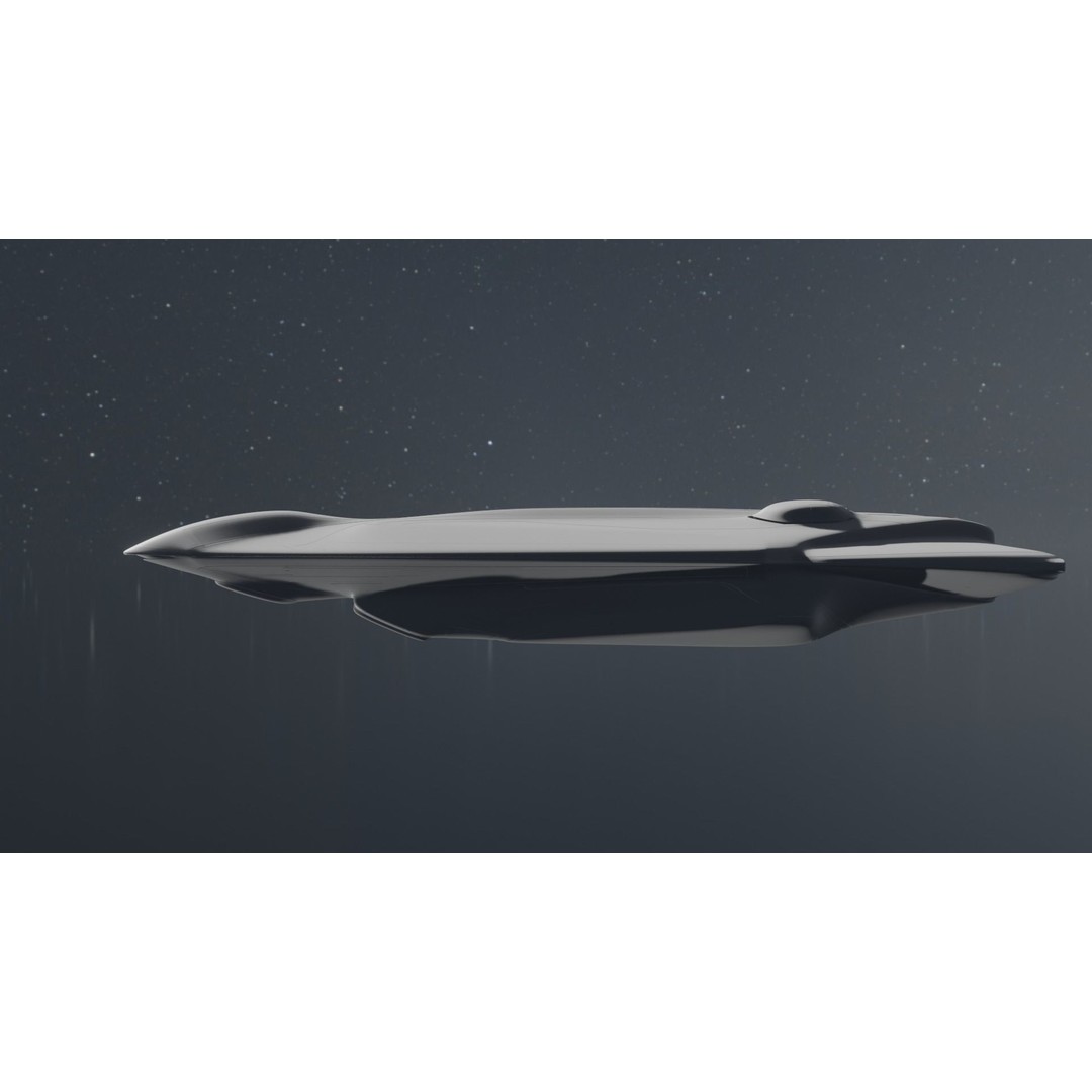 Freight Spaceship 3D Model – High Poly Sci-Fi Carrier, Blender, FBX - View 22