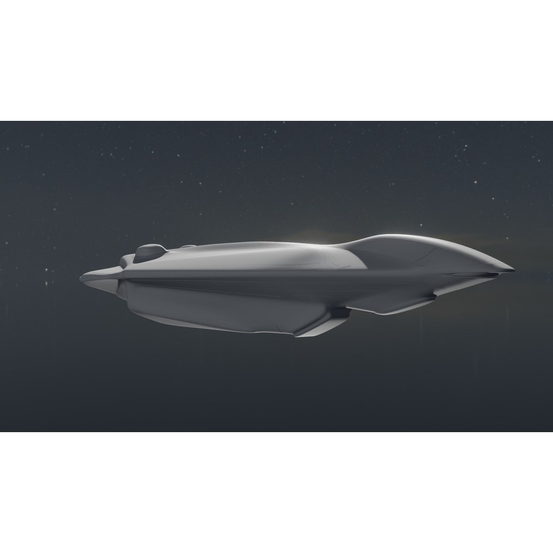 Freight Spaceship 3D Model – High Poly Sci-Fi Carrier, Blender, FBX - View 23