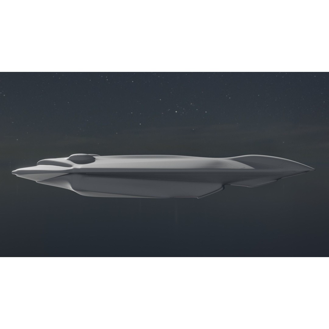 Freight Spaceship 3D Model – High Poly Sci-Fi Carrier, Blender, FBX - View 24