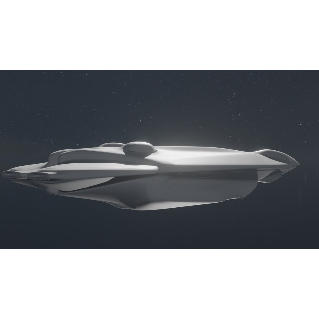 Freight Spaceship 3D Model – High Poly Sci-Fi Carrier, Blender, FBX - View 25
