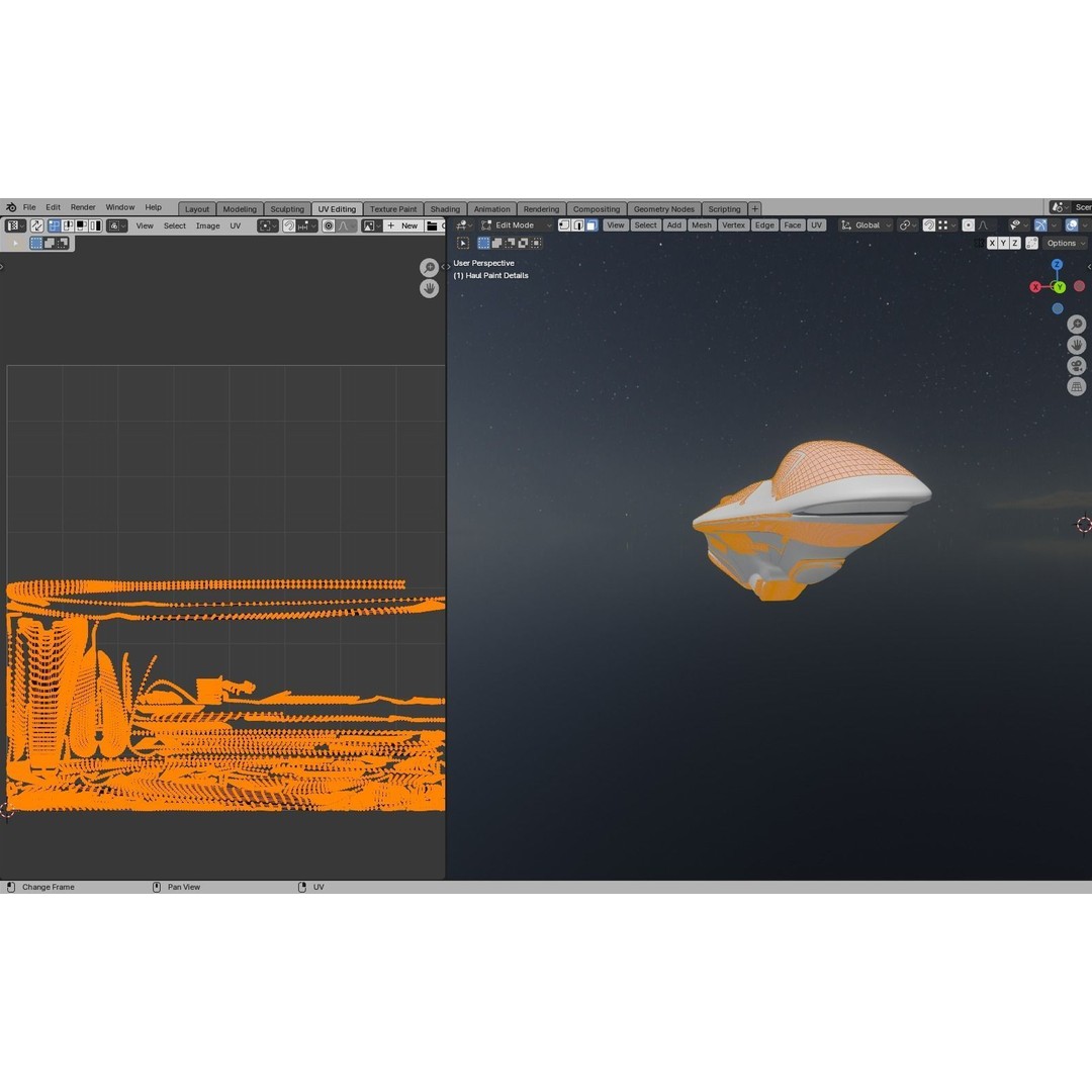 Freight Spaceship 3D Model – High Poly Sci-Fi Carrier, Blender, FBX - View 44