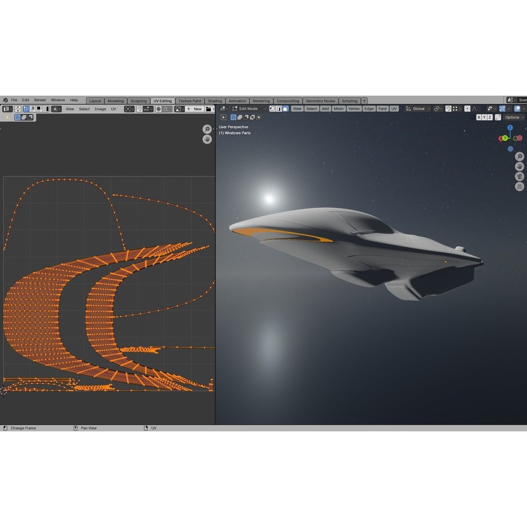 Freight Spaceship 3D Model – High Poly Sci-Fi Carrier, Blender, FBX - View 45