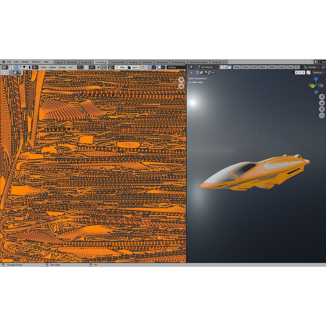 Freight Spaceship 3D Model – High Poly Sci-Fi Carrier, Blender, FBX - View 46
