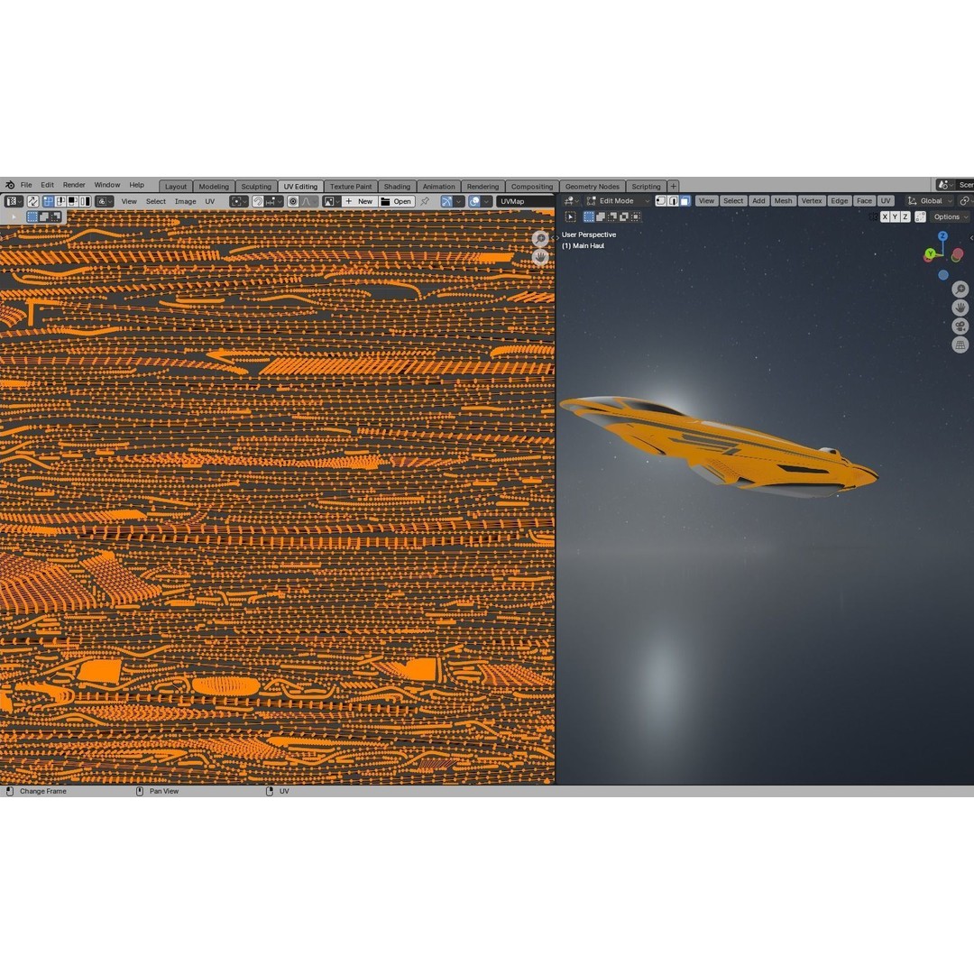 Freight Spaceship 3D Model – High Poly Sci-Fi Carrier, Blender, FBX - View 47