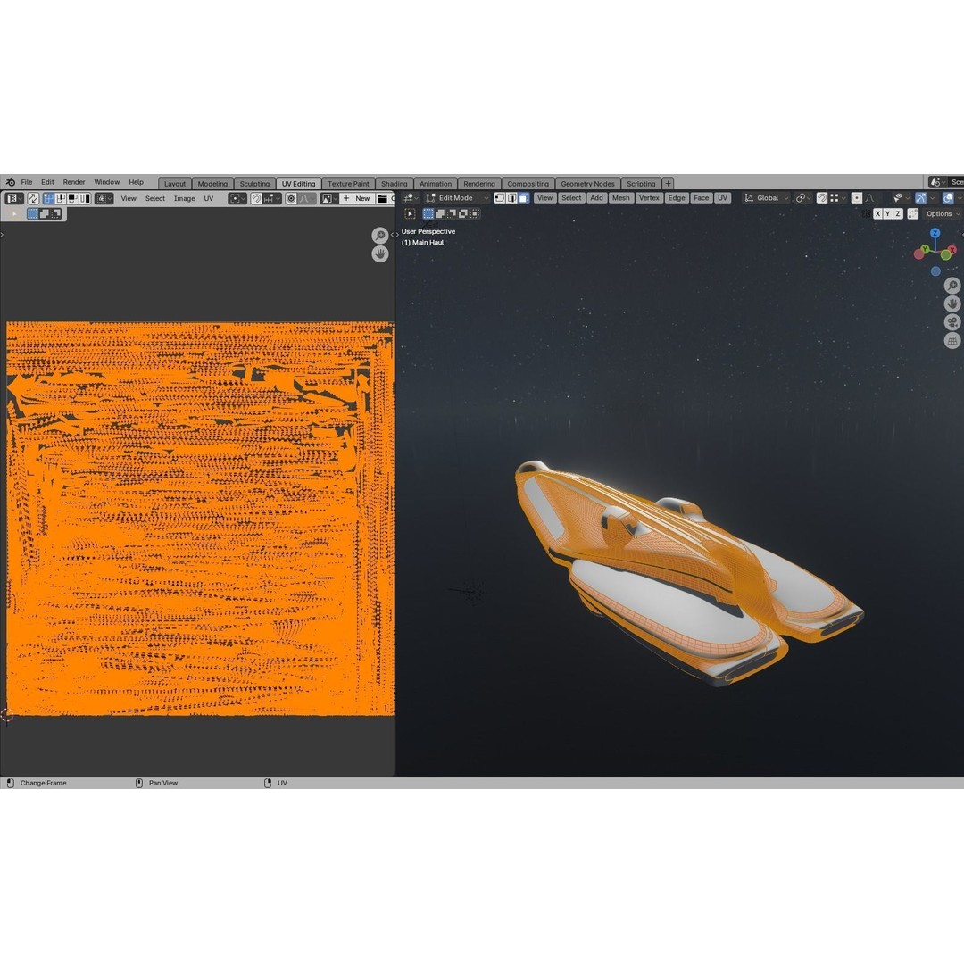 Freight Spaceship 3D Model – High Poly Sci-Fi Carrier, Blender, FBX - View 48
