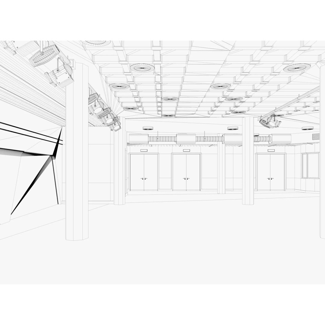 Convention Center Event Space 3D Model – Interior Hall, FBX, Blender, Corona - View 14