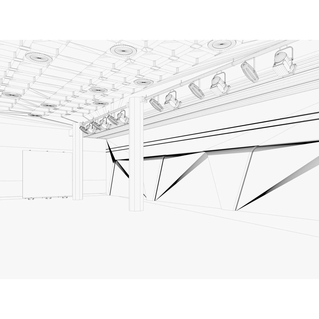 Convention Center Event Space 3D Model – Interior Hall, FBX, Blender, Corona - View 19