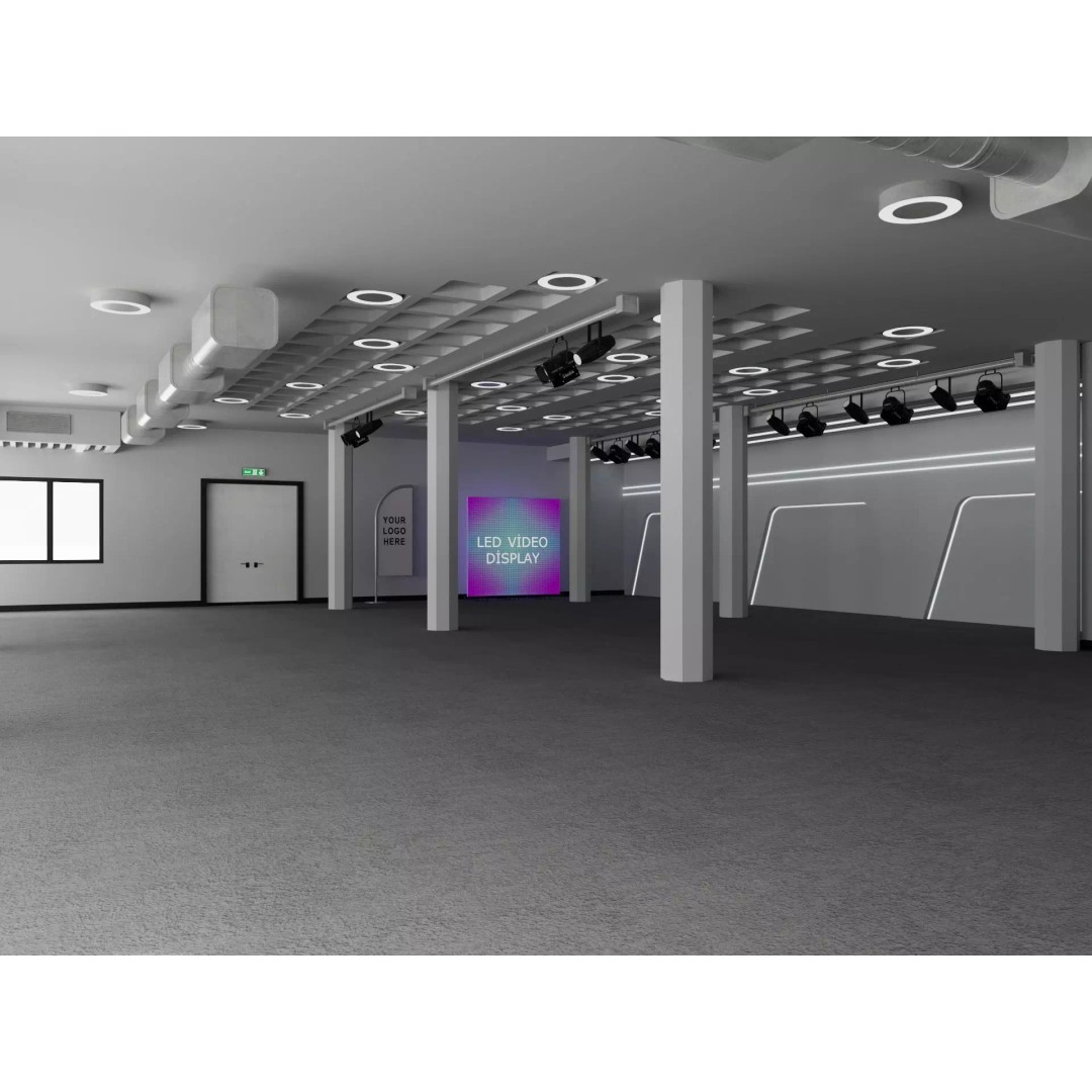 Convention Center Event Space 3D Model – Interior Hall, FBX, Blender, Corona - View 2