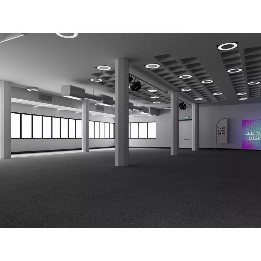 Convention Center Event Space 3D Model – Interior Hall, FBX, Blender, Corona - View 3