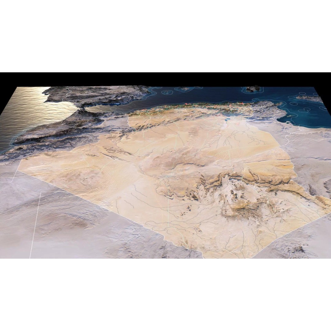 Algeria Map 3D Model – Realistic Satellite Terrain, 38K Textures - View 10