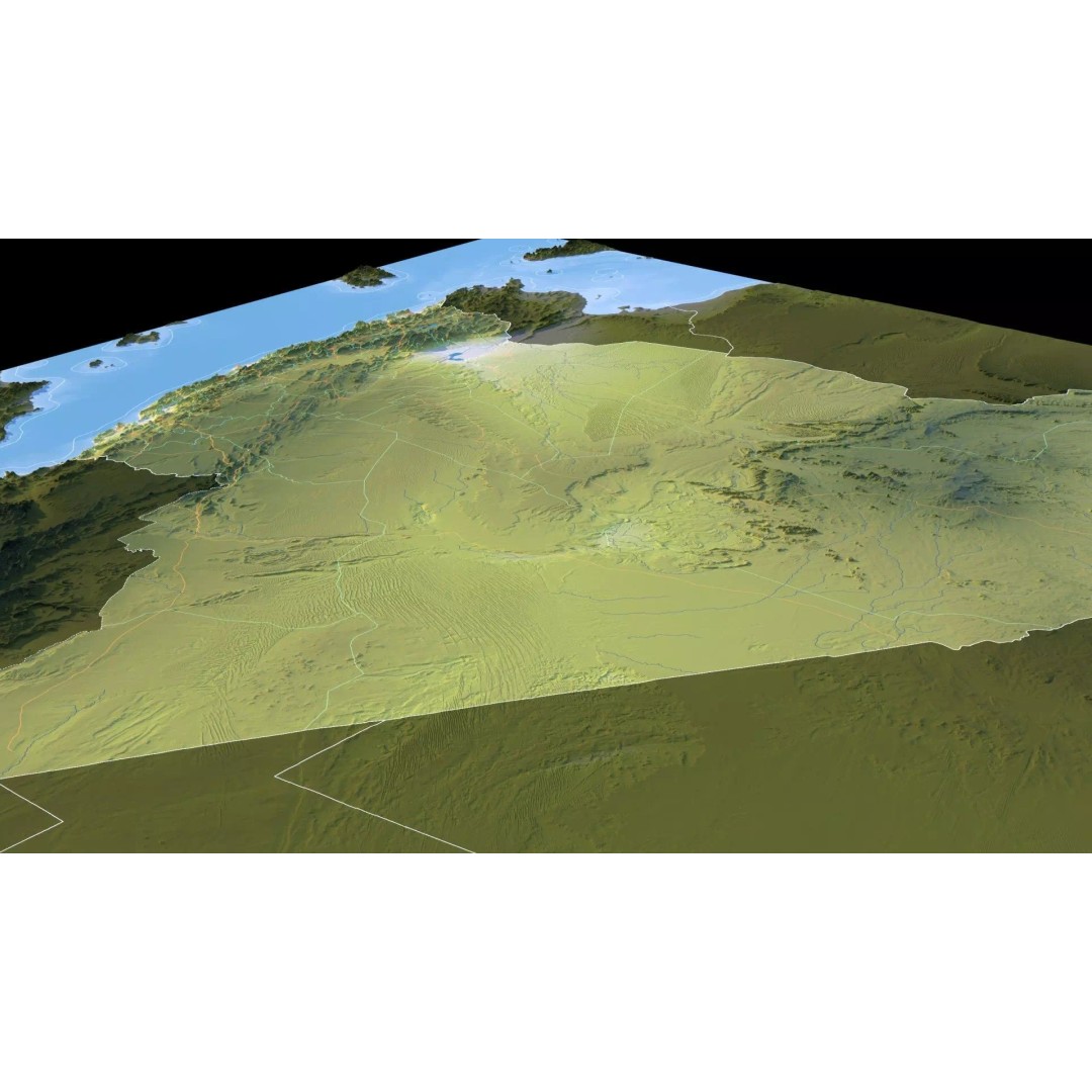 Algeria Map 3D Model – Realistic Satellite Terrain, 38K Textures - View 13