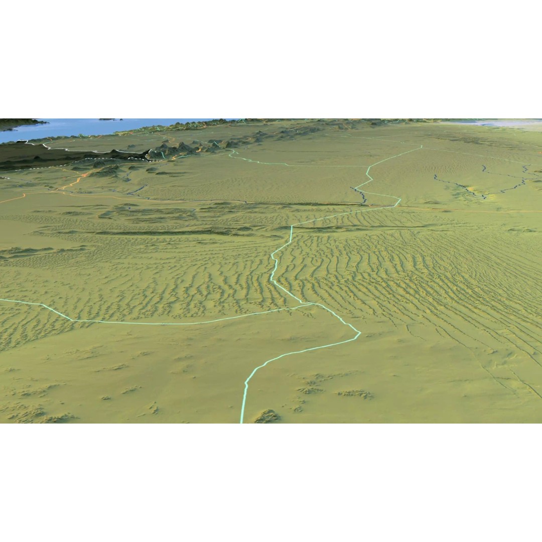 Algeria Map 3D Model – Realistic Satellite Terrain, 38K Textures - View 17