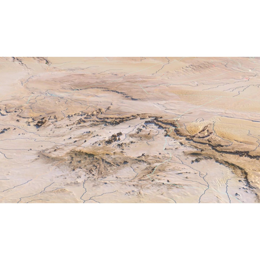 Algeria Map 3D Model – Realistic Satellite Terrain, 38K Textures - View 5