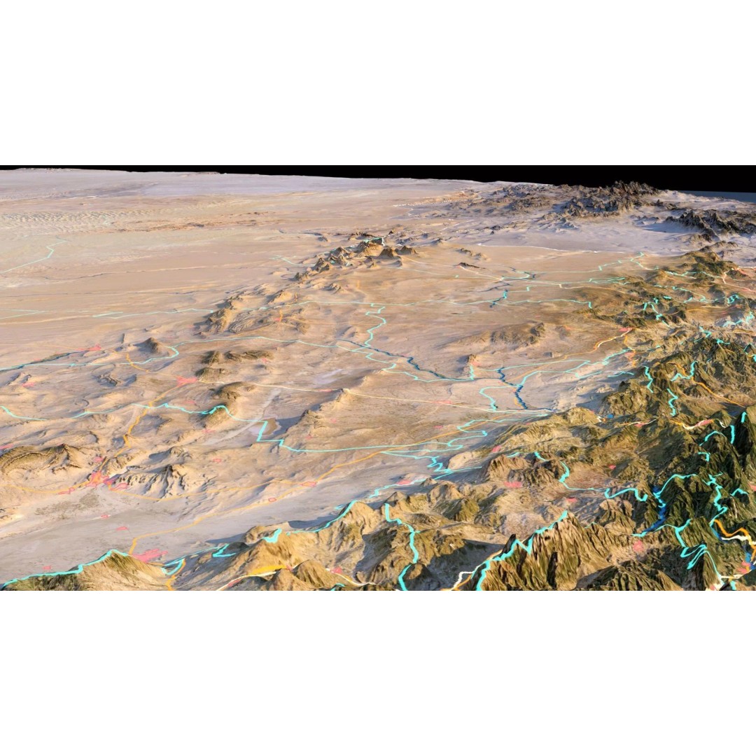 Algeria Map 3D Model – Realistic Satellite Terrain, 38K Textures - View 9
