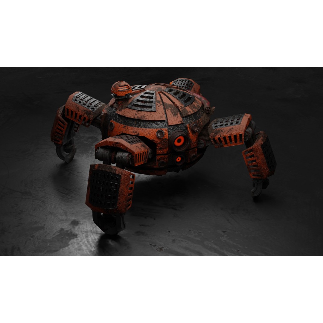 Space Explorer Robot 3D Model – Low Poly Game Ready, FBX, OBJ - View 10