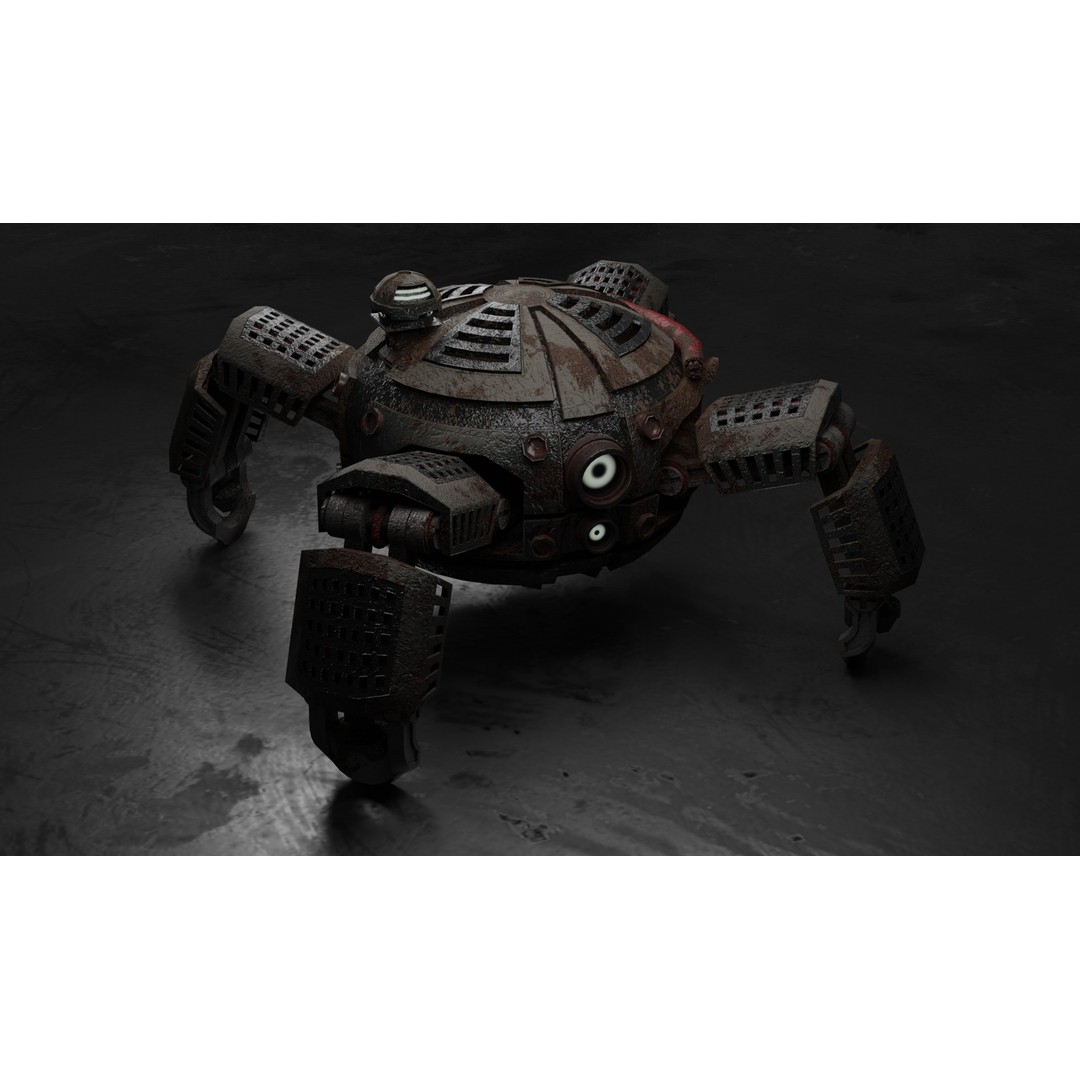 Space Explorer Robot 3D Model – Low Poly Game Ready, FBX, OBJ - View 11