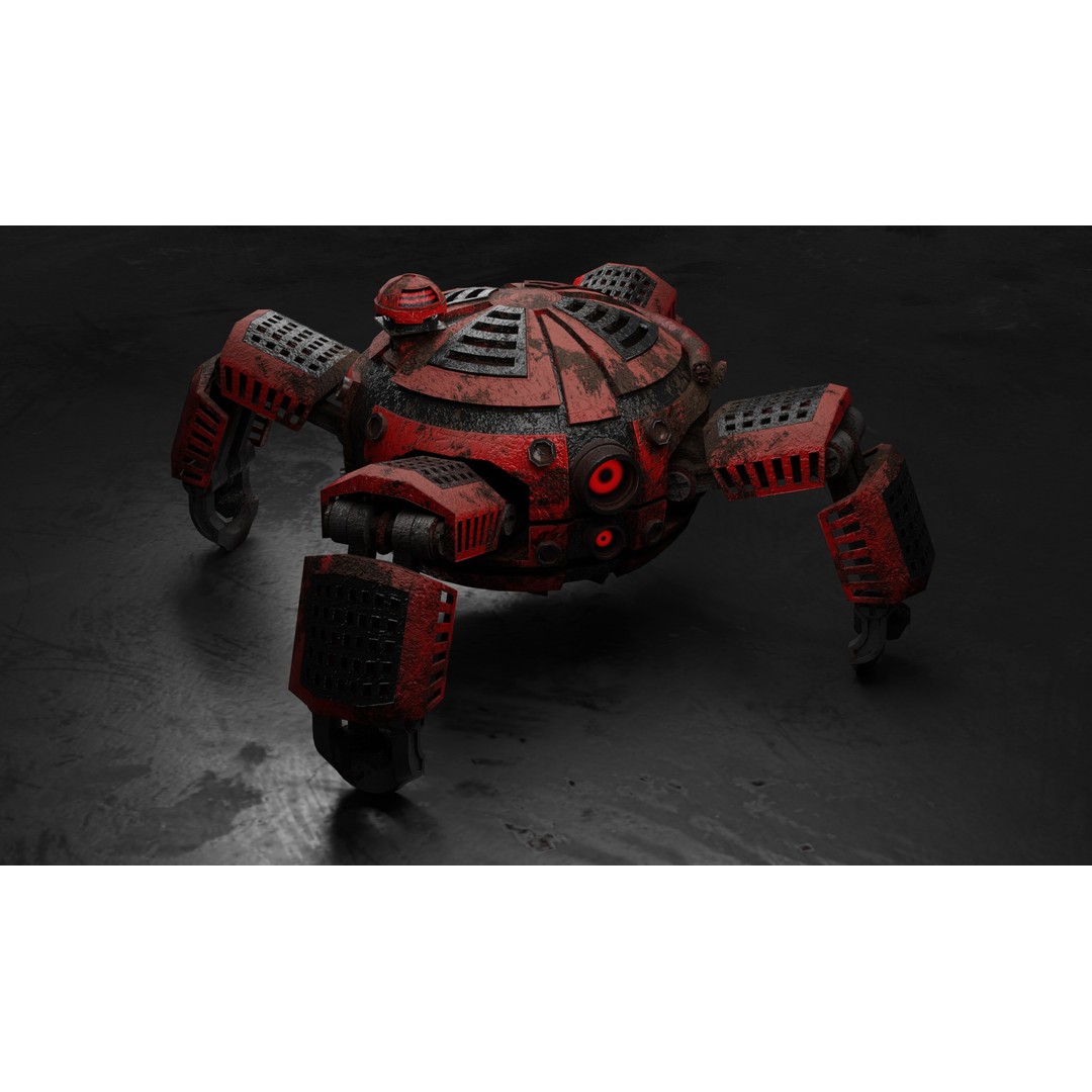 Space Explorer Robot 3D Model – Low Poly Game Ready, FBX, OBJ - View 12