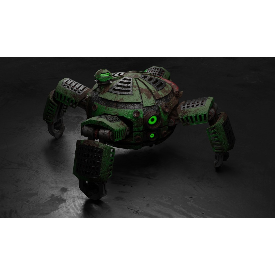 Space Explorer Robot 3D Model – Low Poly Game Ready, FBX, OBJ - View 13